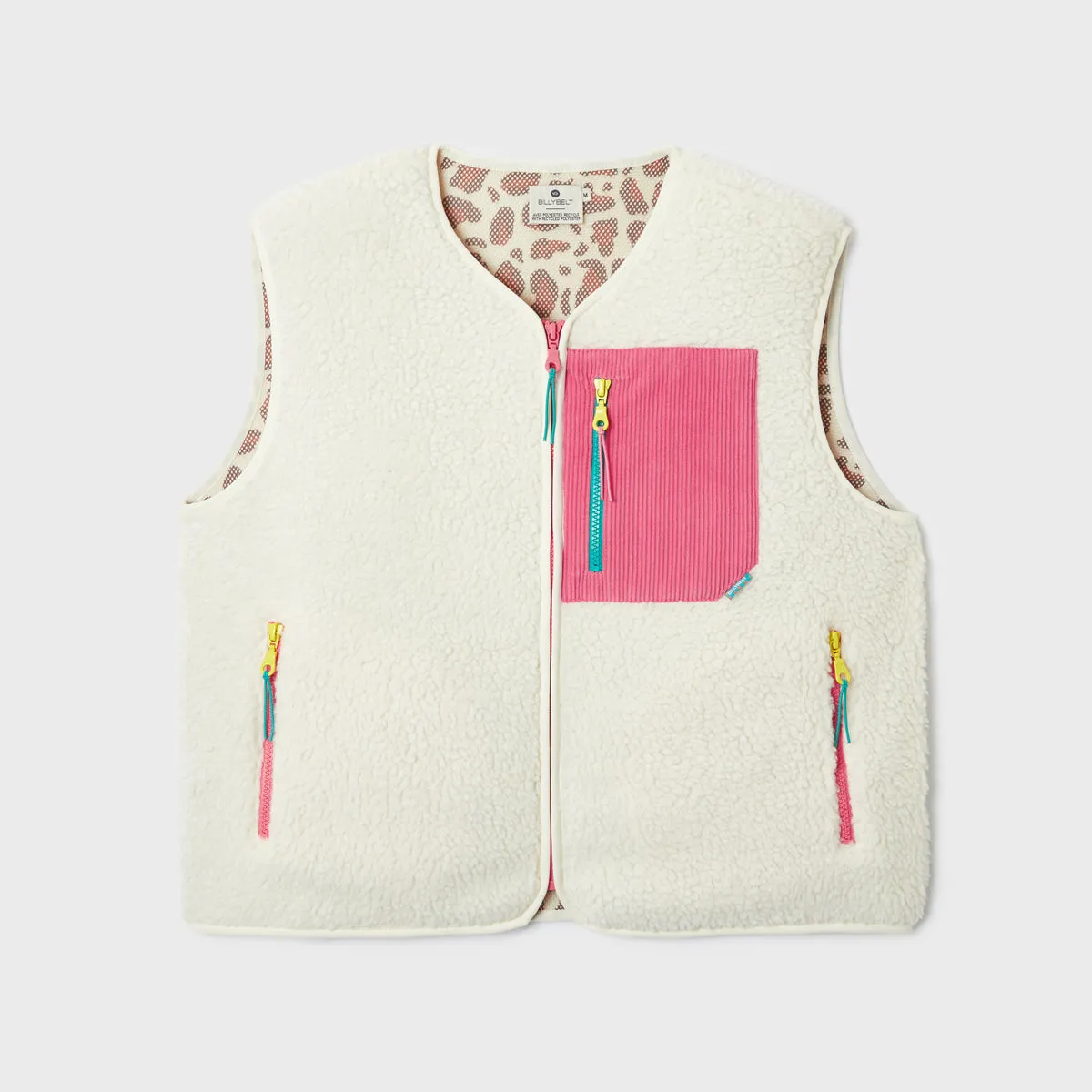 Veste en sherpa femme zippée sans manche - Ivoire sold by Billybelt product image thumbnail 2