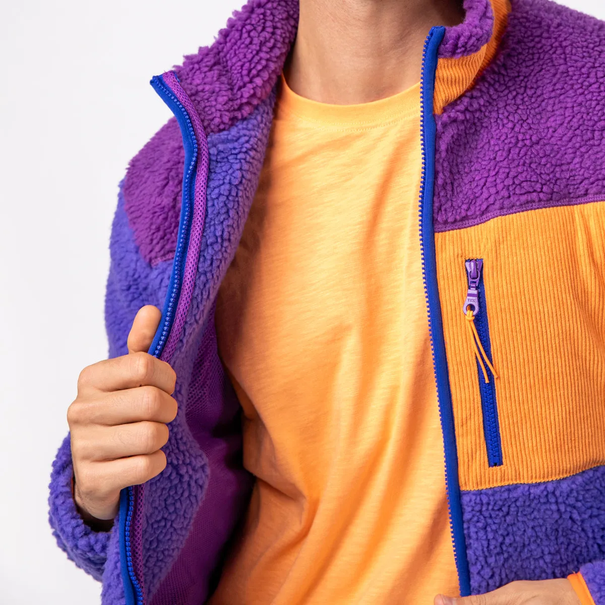 Veste en sherpa mixte zippée - Bubblegum sold by Billybelt product image thumbnail 5