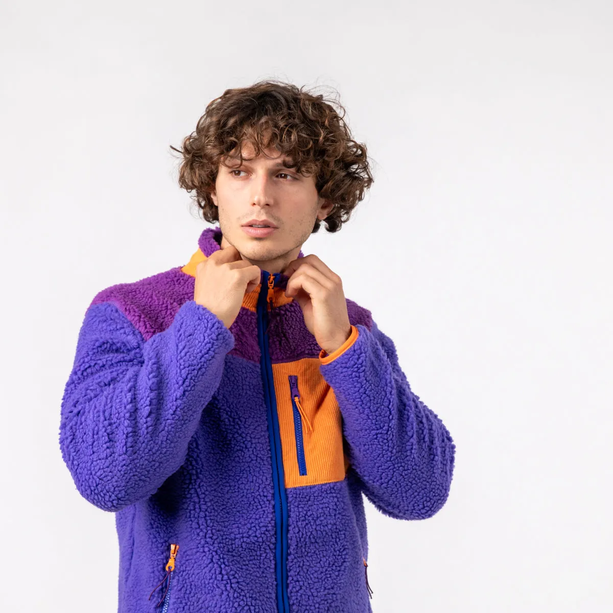 Veste en sherpa mixte zippée - Bubblegum sold by Billybelt product image thumbnail 3