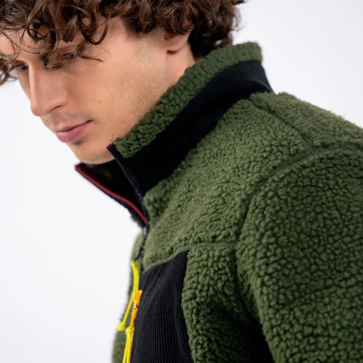 Veste en sherpa mixte zippée - Kaki sold by Billybelt product image thumbnail 4