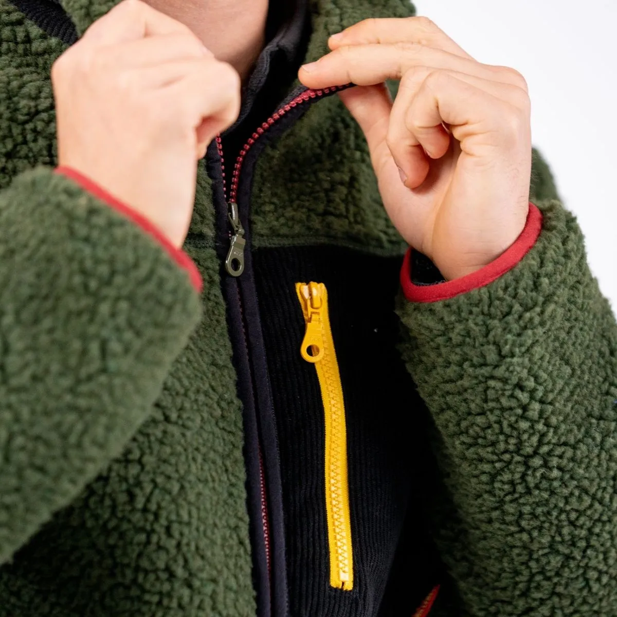 Veste en sherpa mixte zippée - Kaki sold by Billybelt product image thumbnail 5