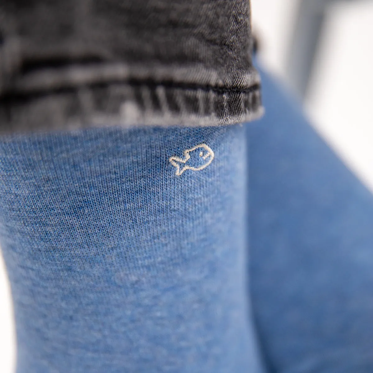 Chaussettes en coton peigné Unies - Bleu chiné sold by Billybelt product image thumbnail 3