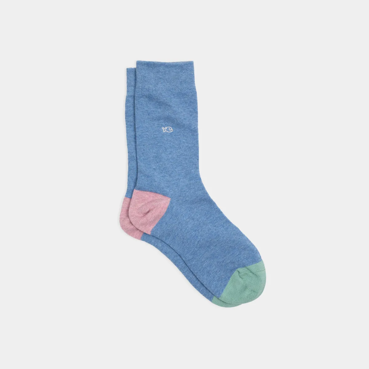 Chaussettes en coton peigné Unies - Bleu chiné sold by Billybelt product image thumbnail 2
