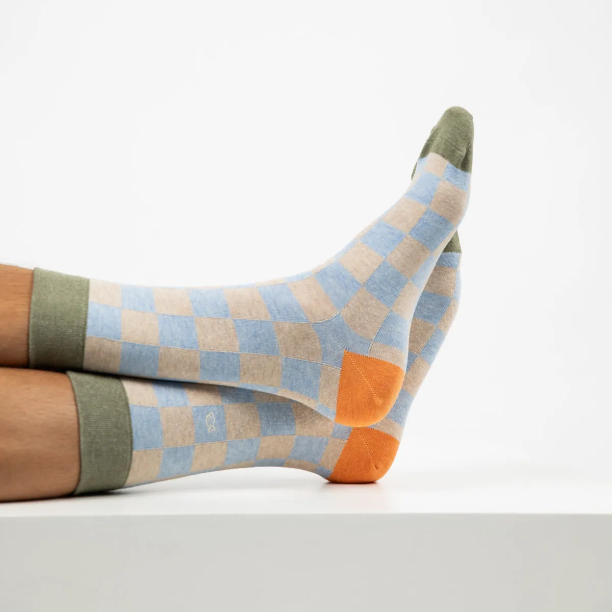 Chaussettes en coton peigné Carreaux - Monza sold by Billybelt