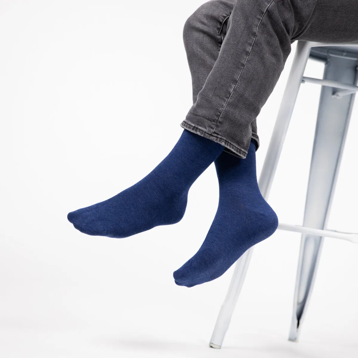 Chaussettes unies en bambou - Bleu chiné sold by Billybelt product image thumbnail 3
