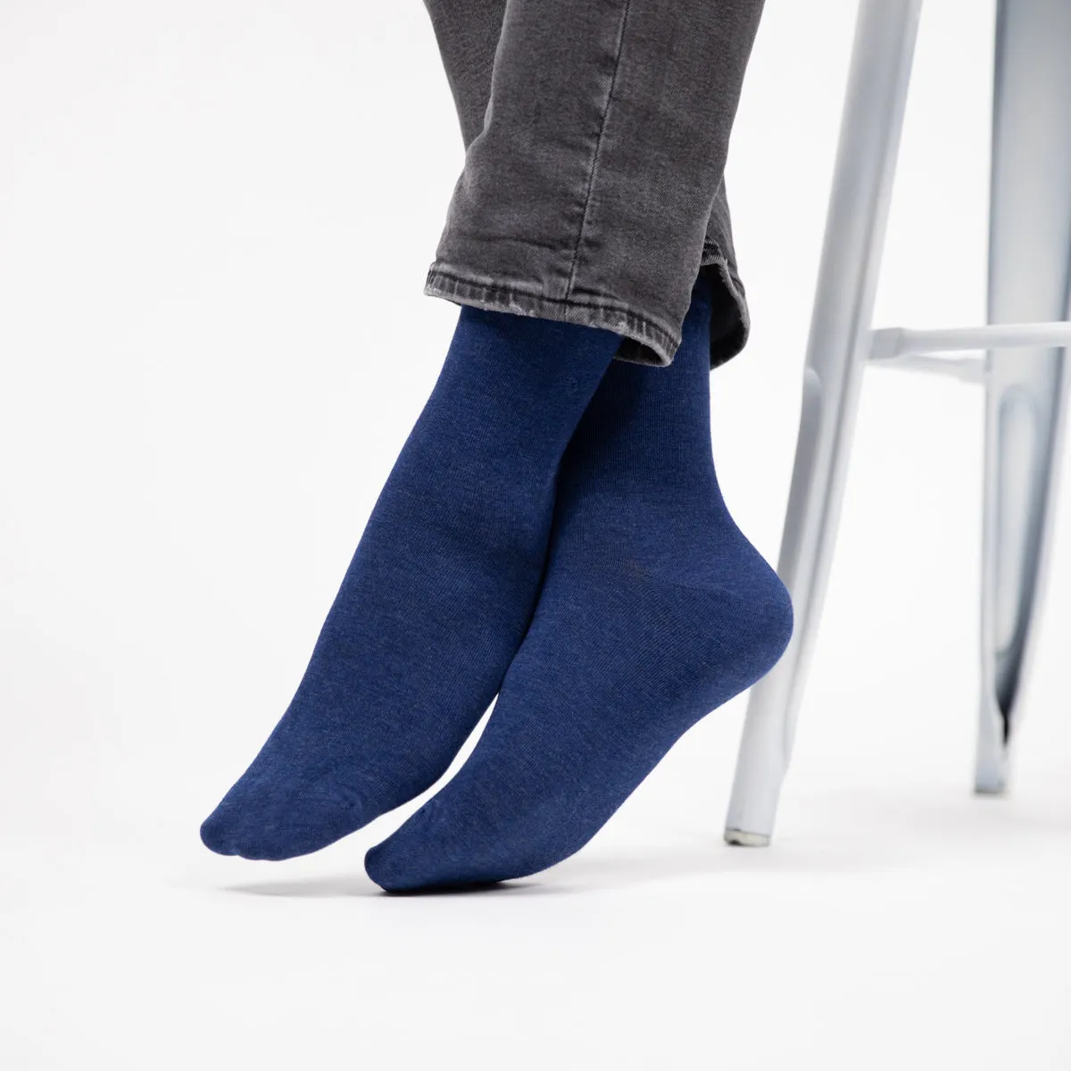 Chaussettes unies en bambou - Bleu chiné sold by Billybelt product image thumbnail 4