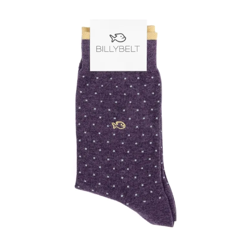 Chaussettes Violet Square  en coton peigné sold by Billybelt
