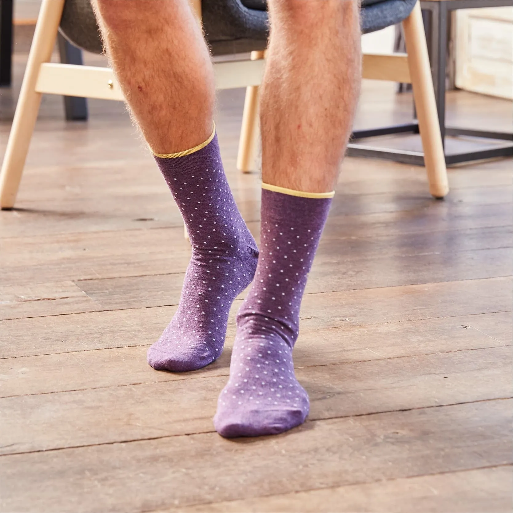Chaussettes Violet Square en coton peigné sold by Billybelt product image thumbnail 2