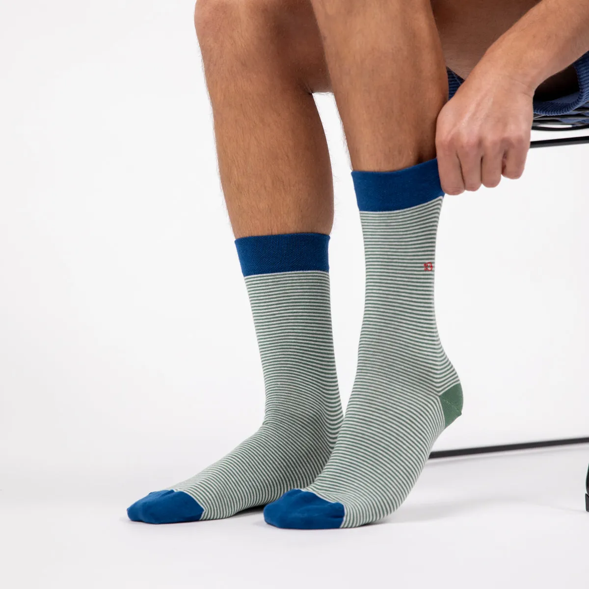 Chaussettes en coton peigné Rayées - Naturelle sold by Billybelt product image thumbnail 3