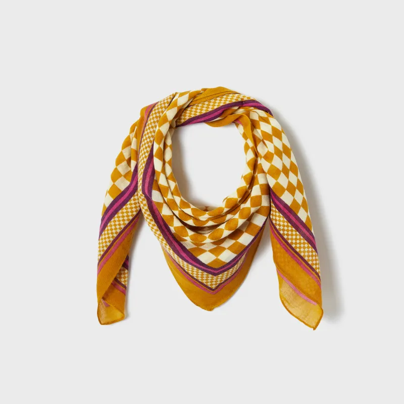 Foulard femme en 100% laine Sophie - Jaune et violet sold by Billybelt