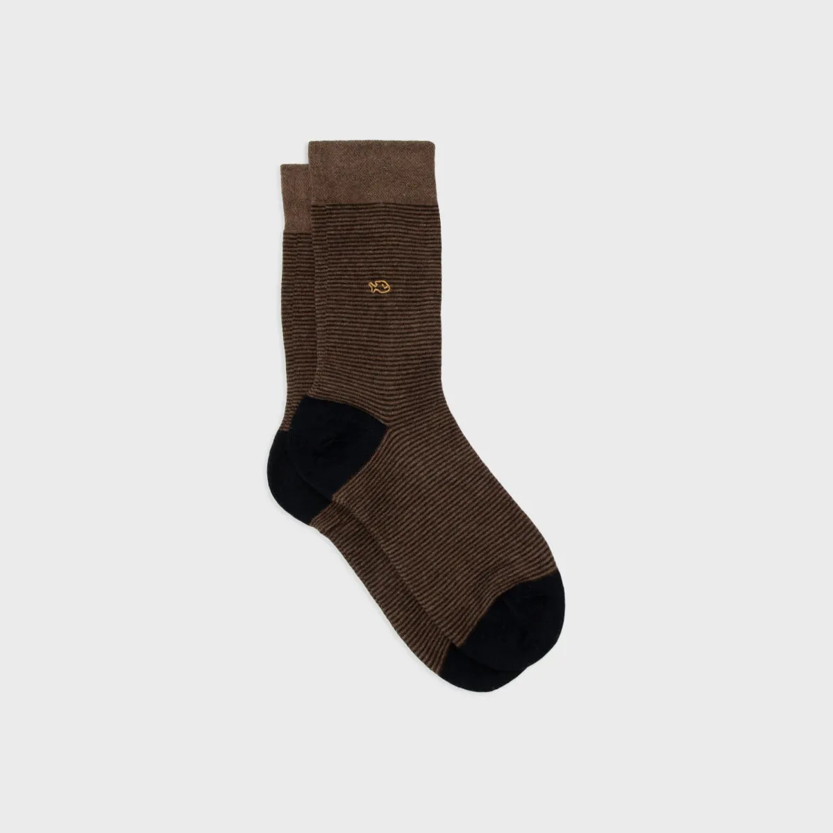 Chaussettes en coton peigné rayées - Hazelnut sold by Billybelt product image thumbnail 2