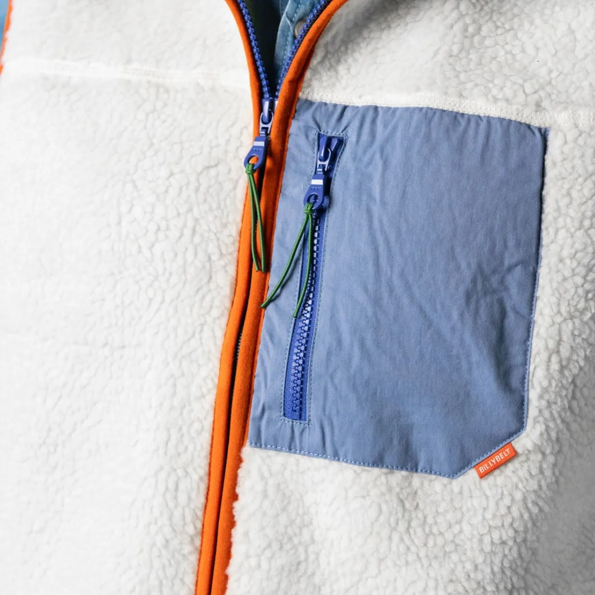 Veste en sherpa mixte zippée sans manche - Ivoire sold by Billybelt product image thumbnail 5