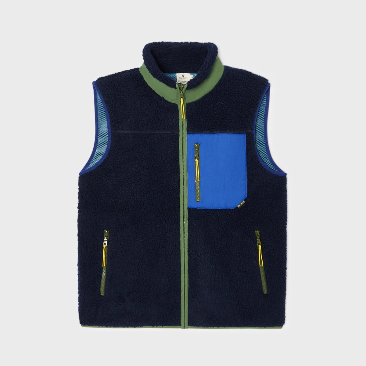 Veste sherpa mixte zippée sans manches Bleu marine sold by Billybelt product image thumbnail 2