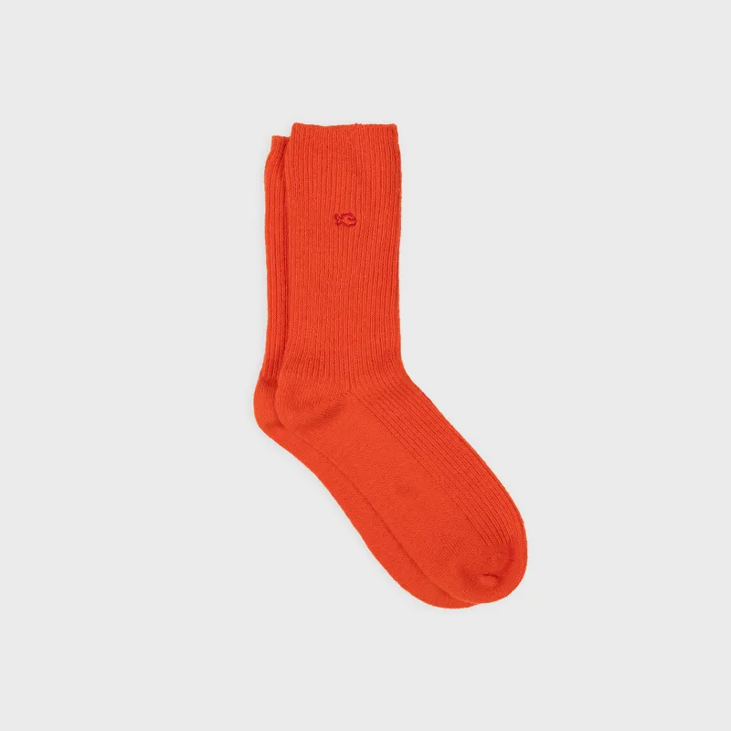 Chaussettes en laine avec angora - Orange sold by Billybelt