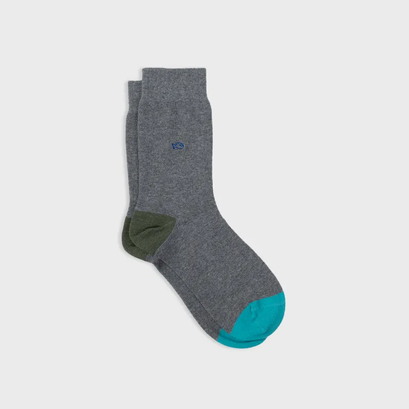 Chaussettes en coton peigné unies - Gris sold by Billybelt
