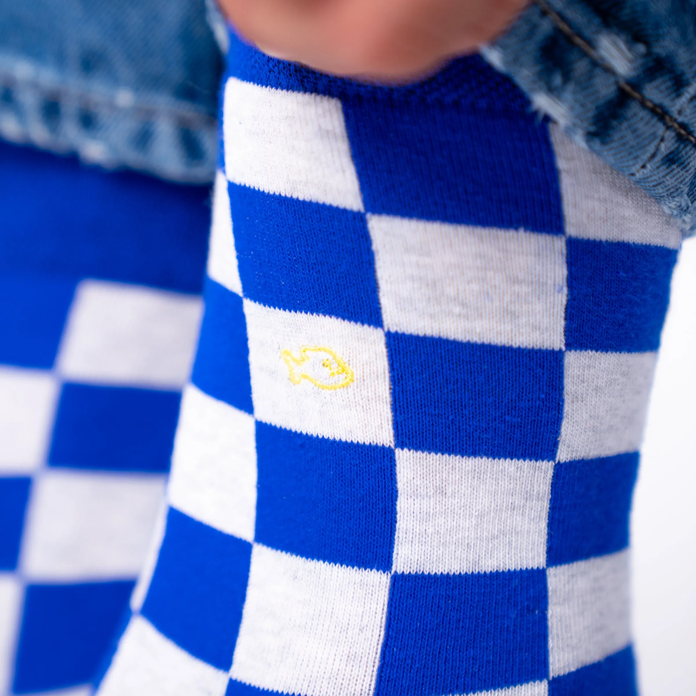 Chaussettes en coton peigné à carreaux - Marina Bay sold by Billybelt product image thumbnail 4