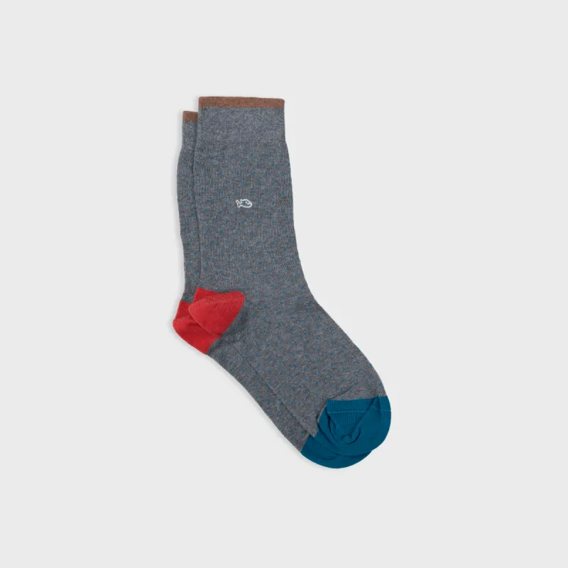 Chaussettes en coton peigné square - Gris sold by Billybelt
