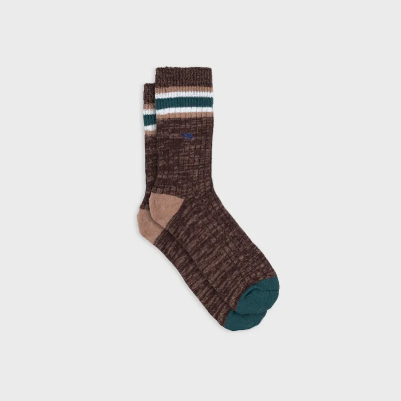 Chaussettes en coton épais club - Brown sold by Billybelt