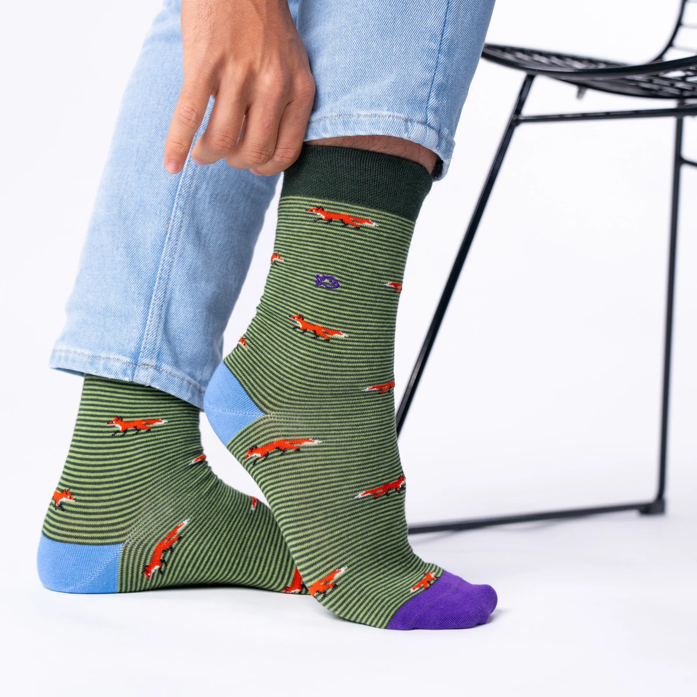 Chaussettes en coton peigné animaux - Renard sold by Billybelt product image thumbnail 2