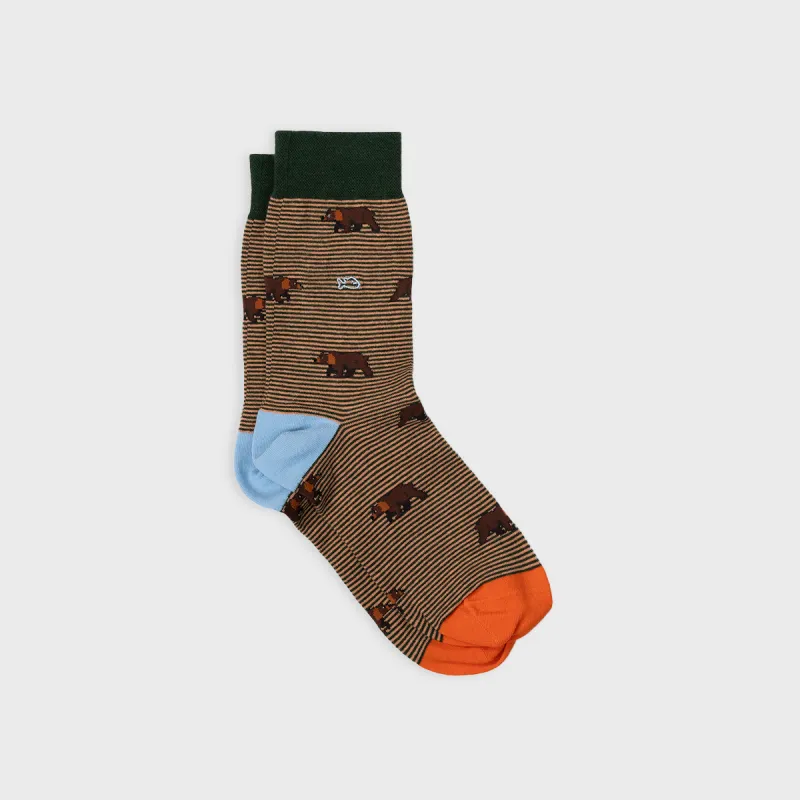 Chaussettes en coton peigné animaux - Ours sold by Billybelt