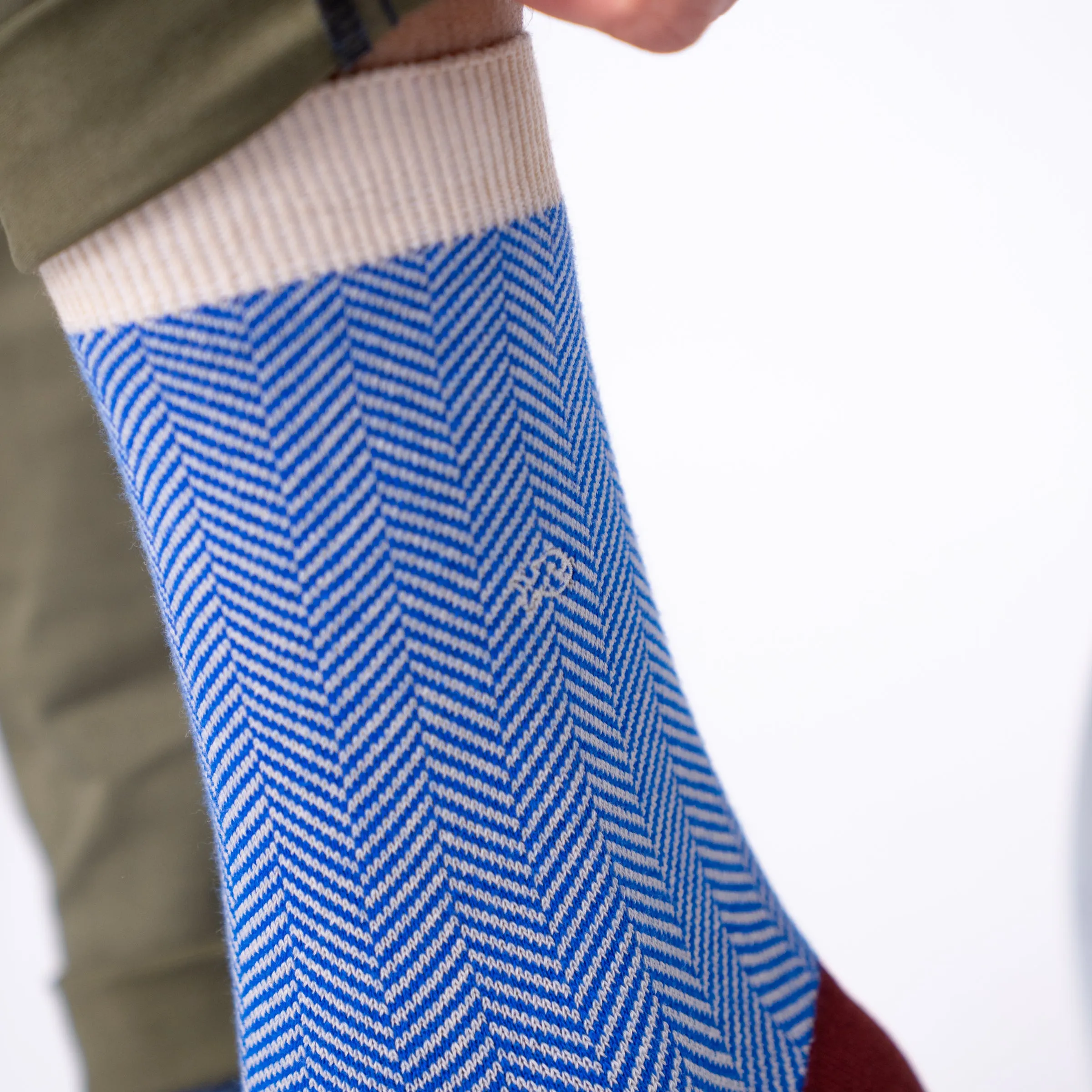 Chaussettes en coton peigné chevrons - Merle bleu sold by Billybelt product image thumbnail 3