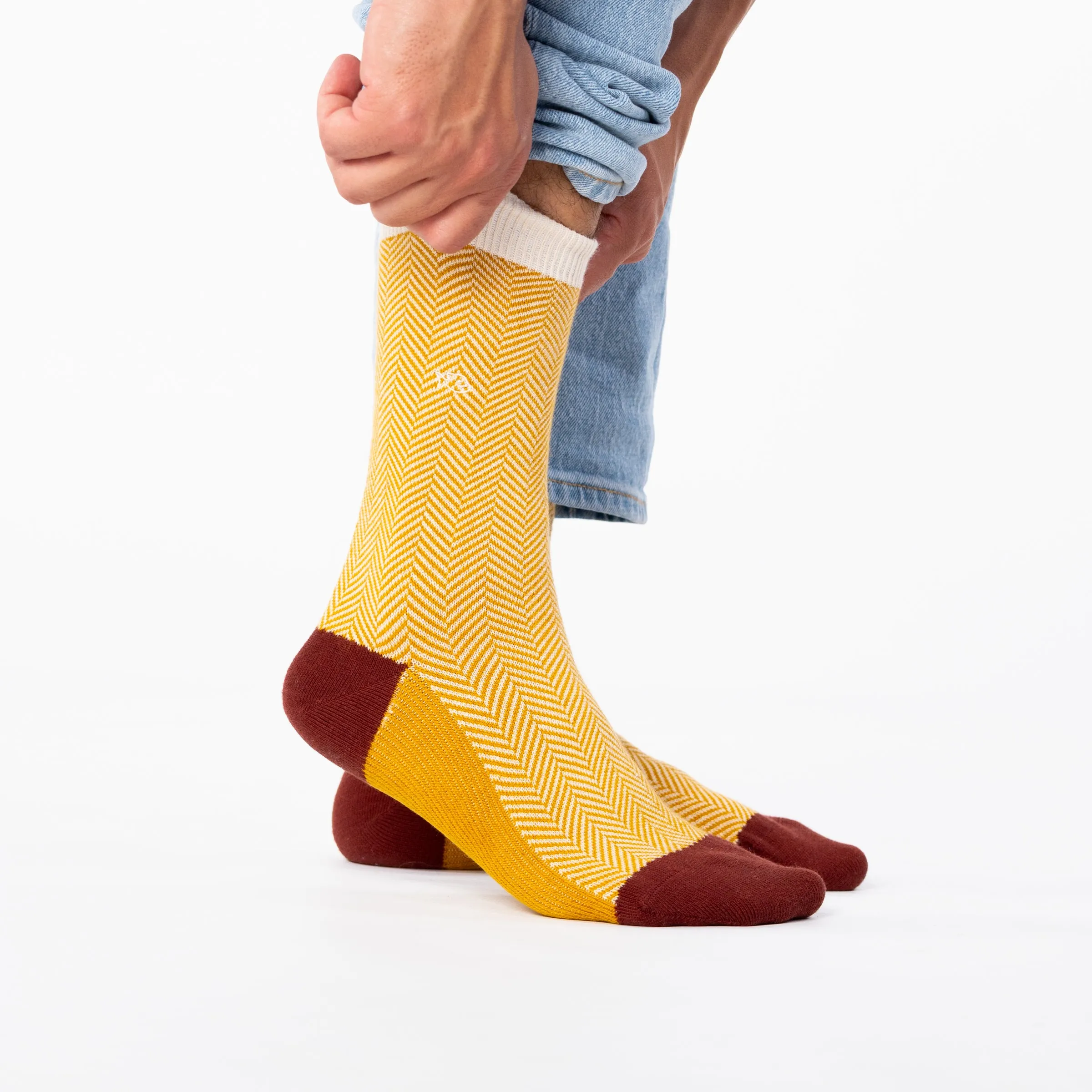 Chaussettes en coton peigné chevrons - Dune sold by Billybelt product image thumbnail 5