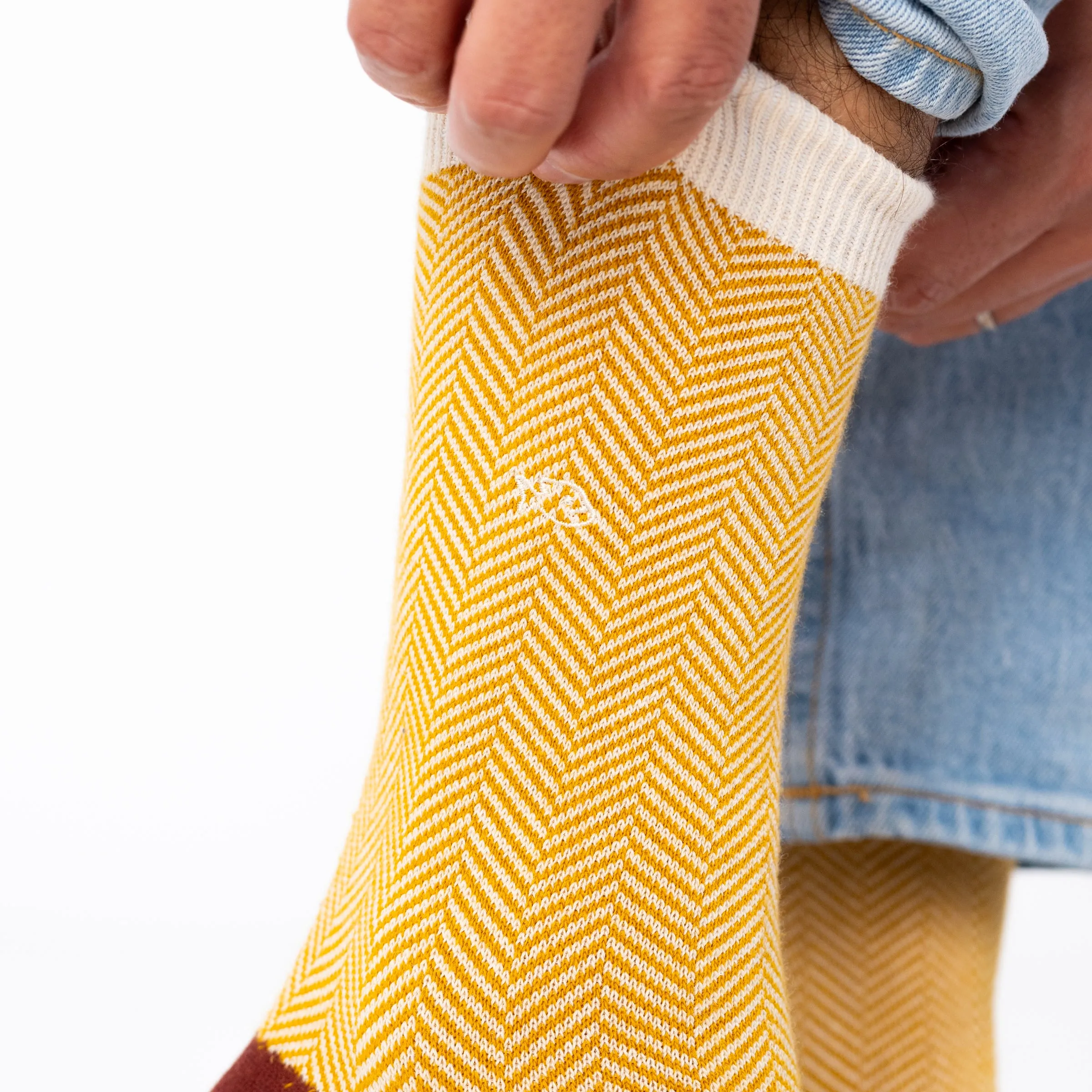Chaussettes en coton peigné chevrons - Dune sold by Billybelt product image thumbnail 3