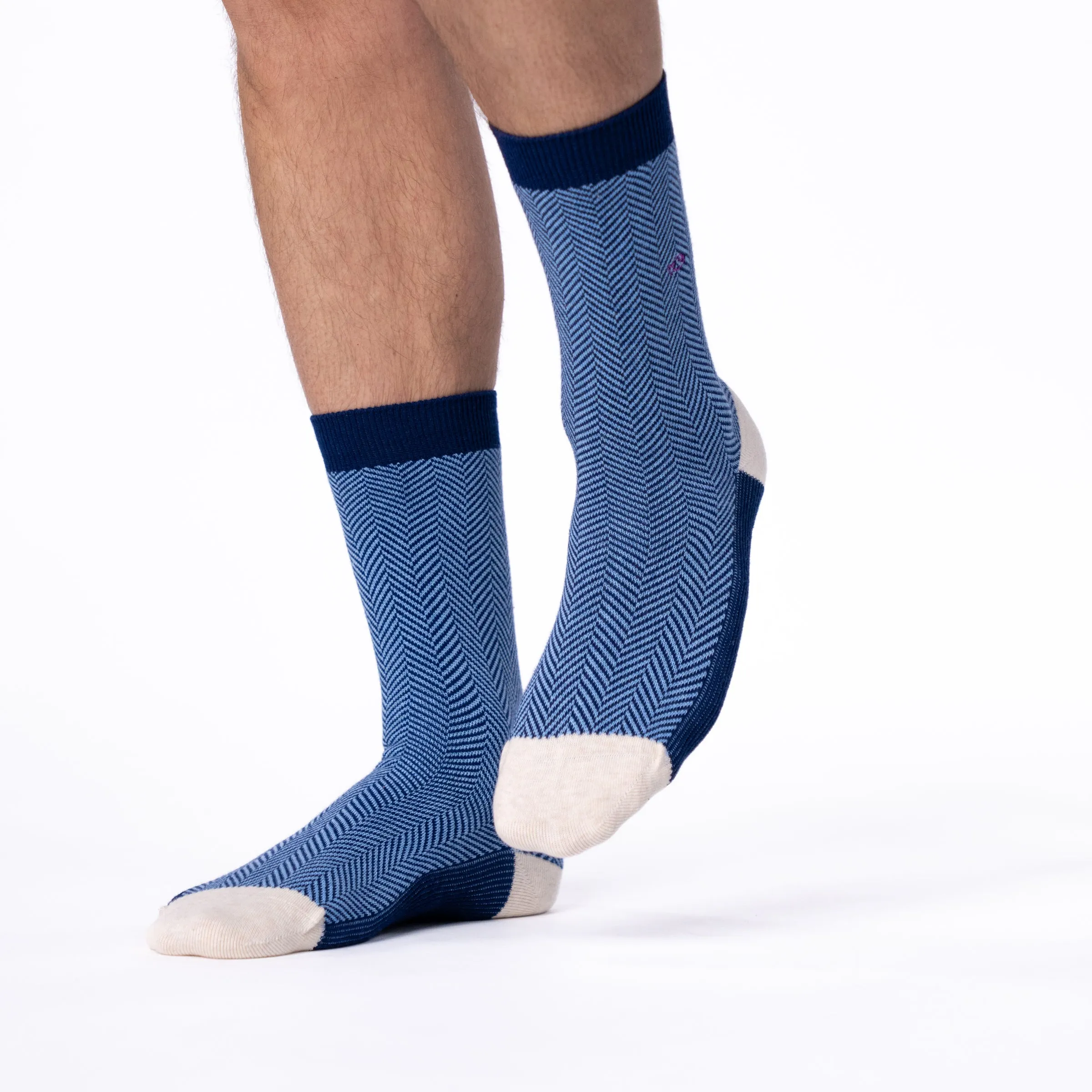 Chaussettes en coton peigné chevrons - Brume marine sold by Billybelt product image thumbnail 5