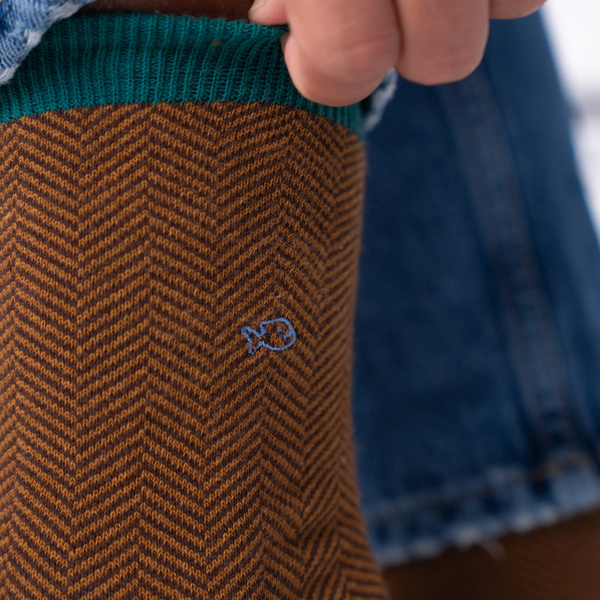 Chaussettes en coton peigné chevrons - Epicéa sold by Billybelt product image thumbnail 5