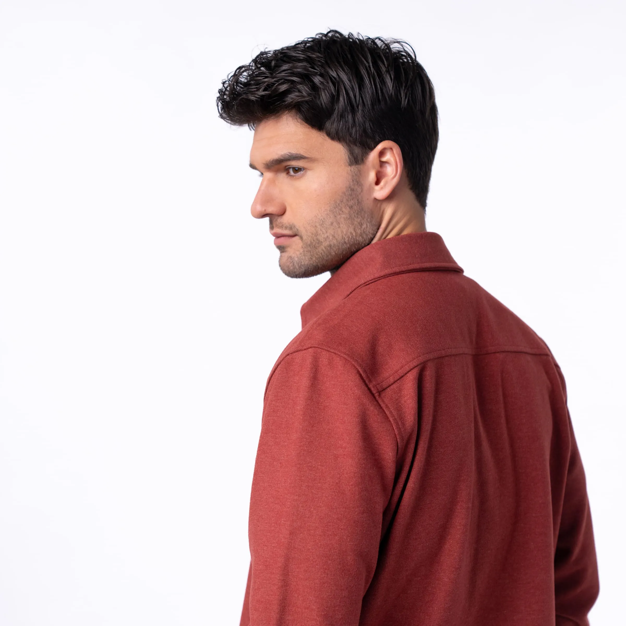 Surchemise en maille infroissable - Bordeaux sold by Billybelt product image thumbnail 4