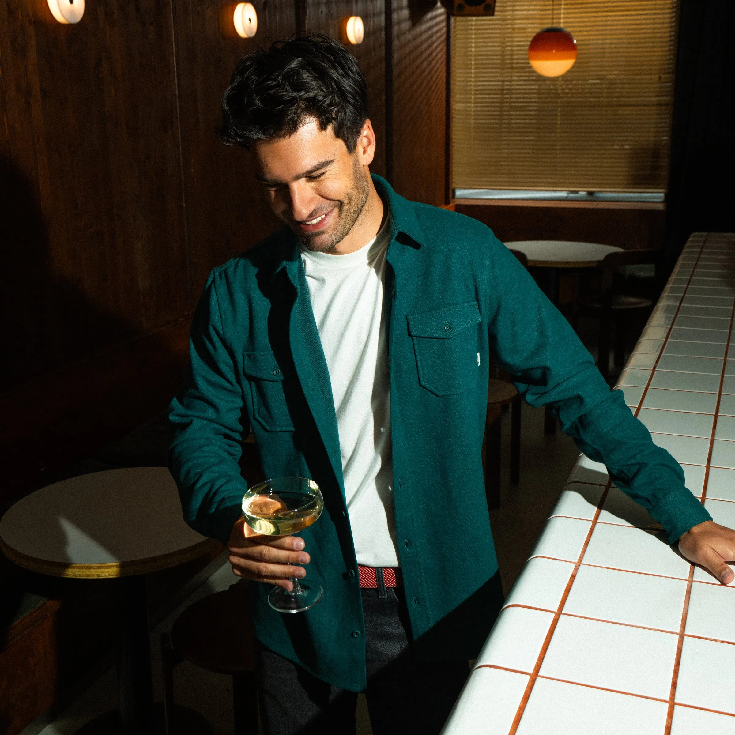 Surchemise en maille infroissable - Vert foncé sold by Billybelt