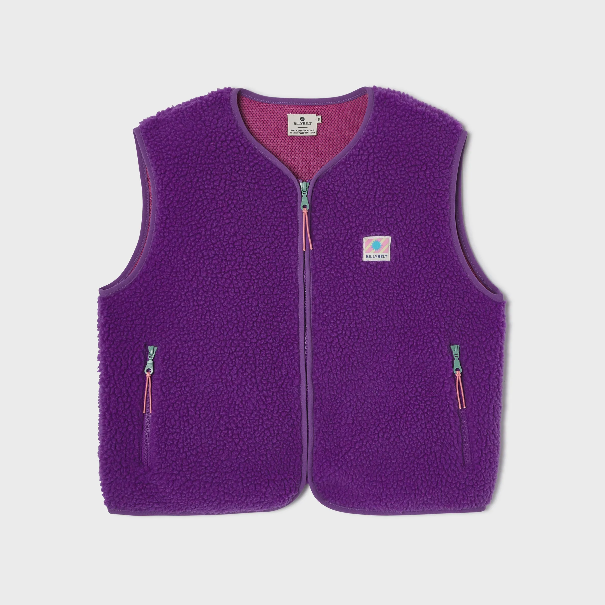 Veste en sherpa femme zippée sans manches - Violet sold by Billybelt product image thumbnail 2
