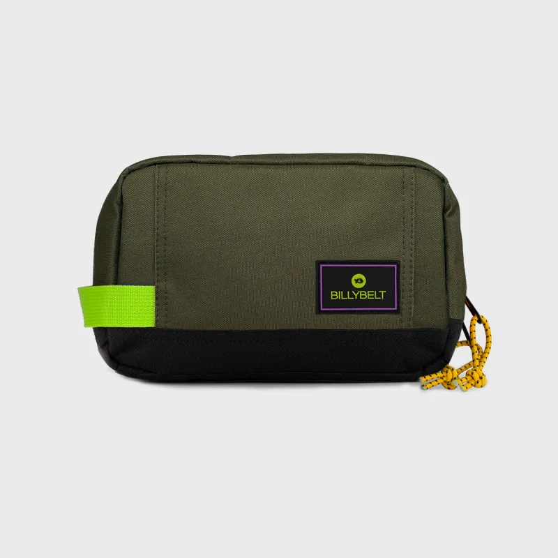 Trousse de toilette en polyester recyclé - Kaki et noir sold by Billybelt