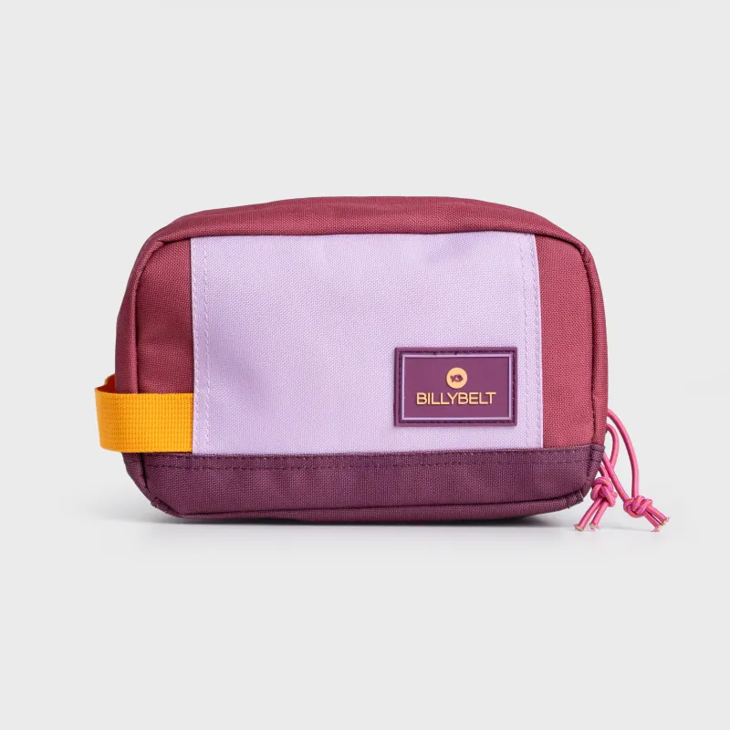 Trousse de toilette en polyester recyclé - Violet et bordeaux sold by Billybelt