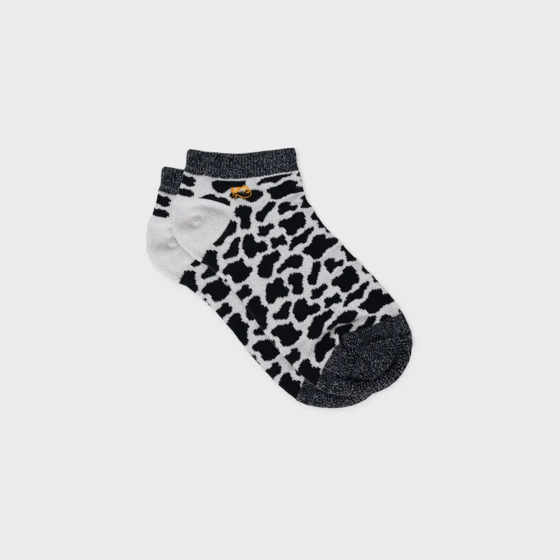 Socquettes pailletées en coton peigné vache - Noir sold by Billybelt