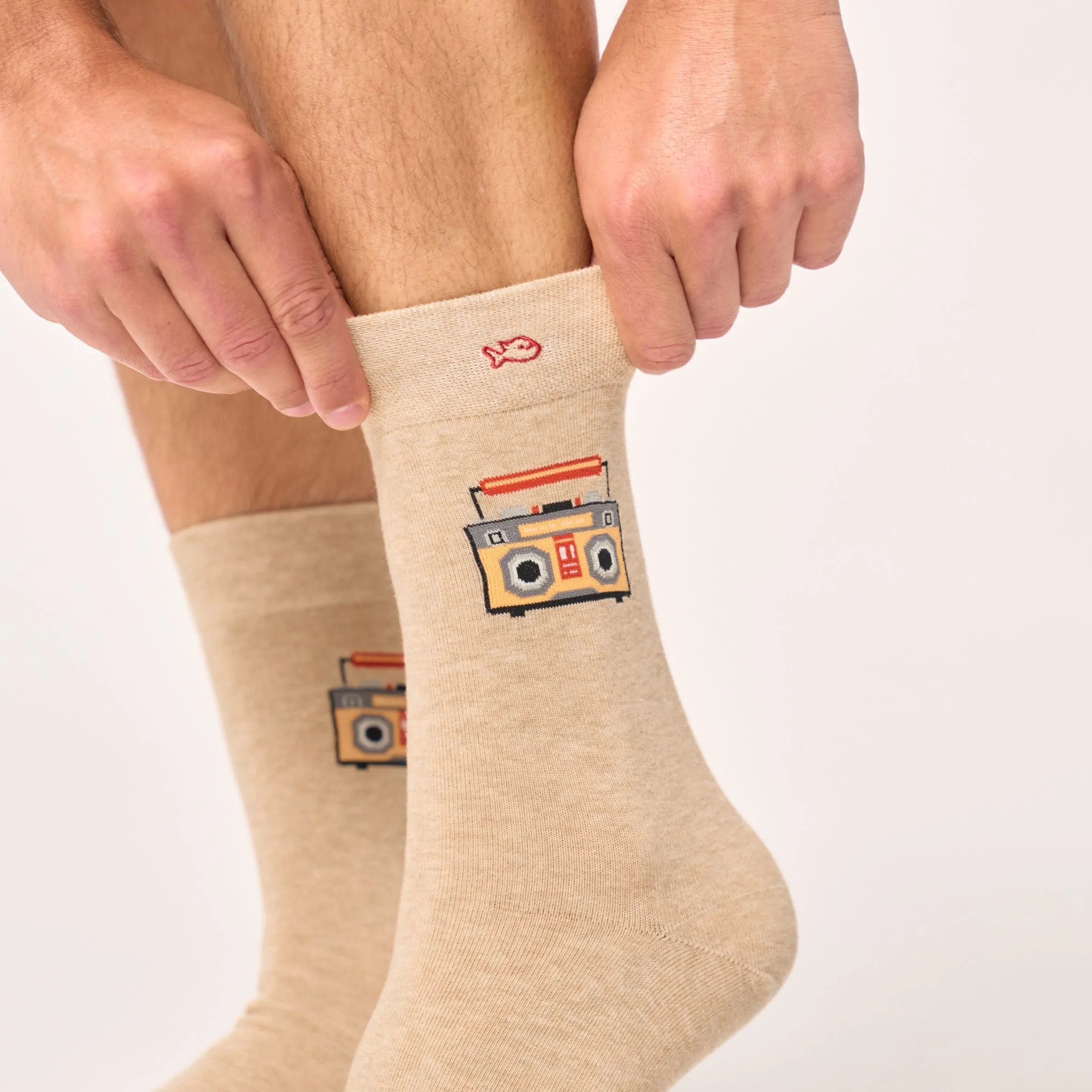Chaussettes en coton peigné A motifs - Boombox sold by Billybelt product image thumbnail 4