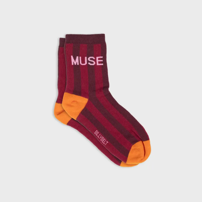 Chaussettes en coton peigné à message - Muse made by Billybelt