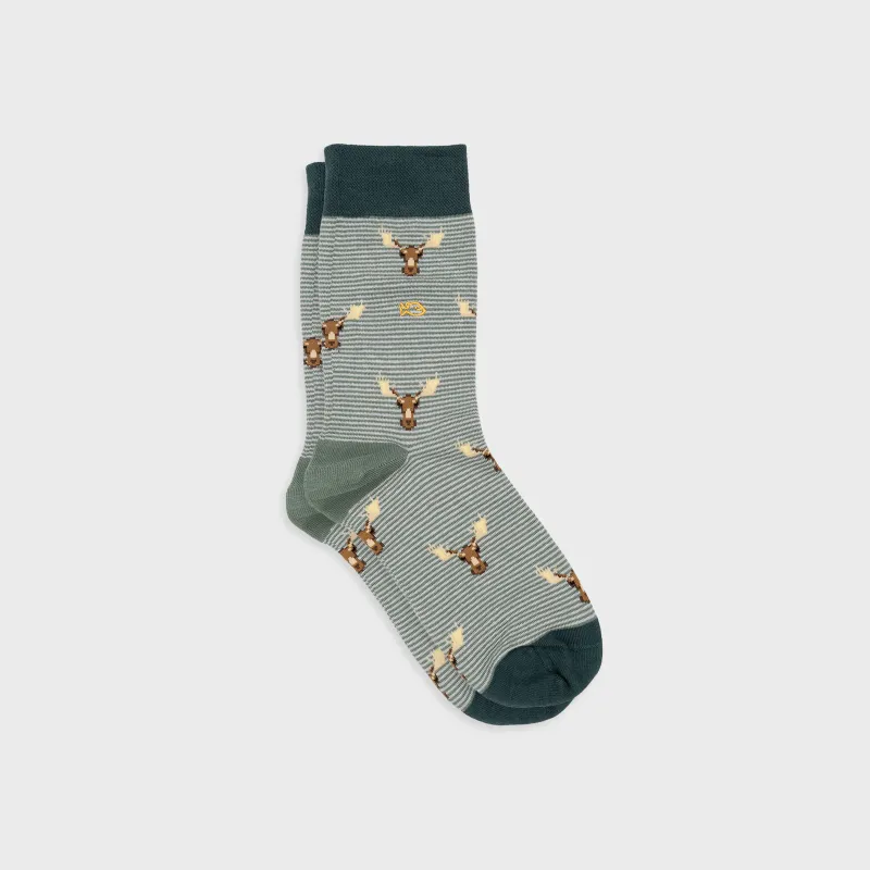 Chaussettes en coton peigné animaux - Elan made by Billybelt