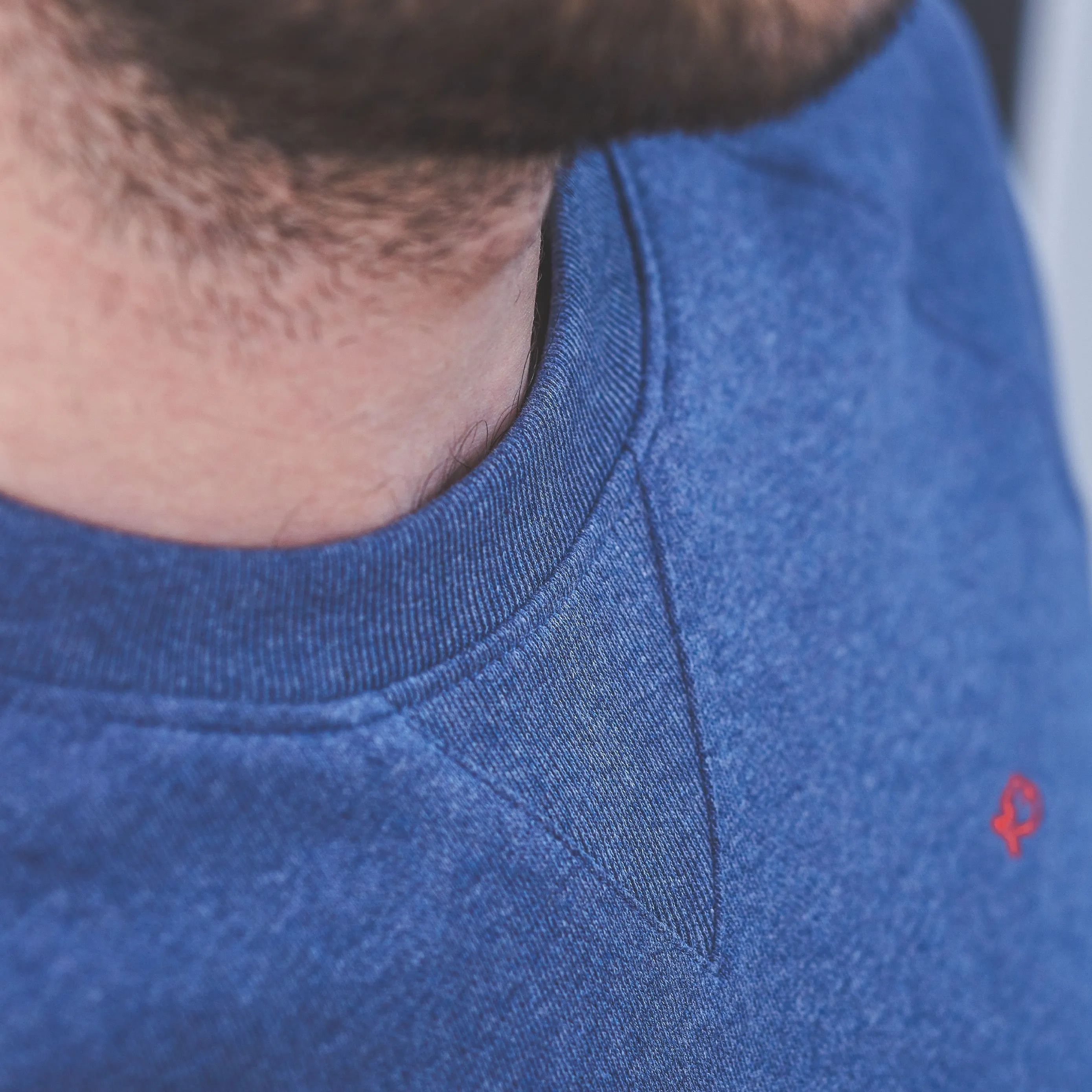 Sweatshirt 100% coton biologique Casual - Bleu chiné sold by Billybelt product image thumbnail 4