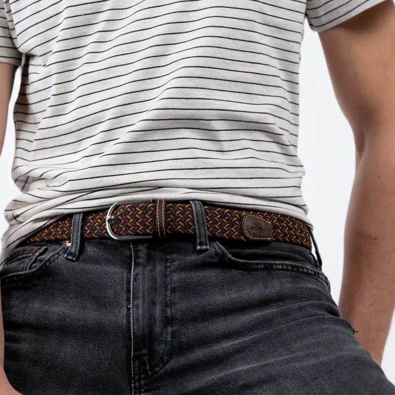 Ceinture tressée élastique multicolore - Caracas sold by Billybelt