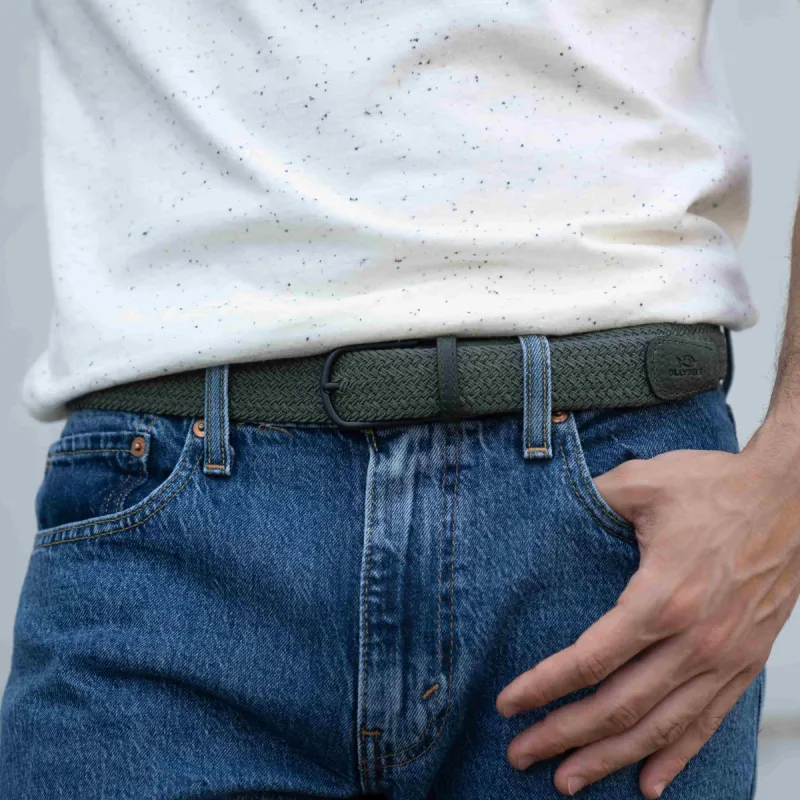 Ceinture tressée élastique Dark forest sold by Billybelt