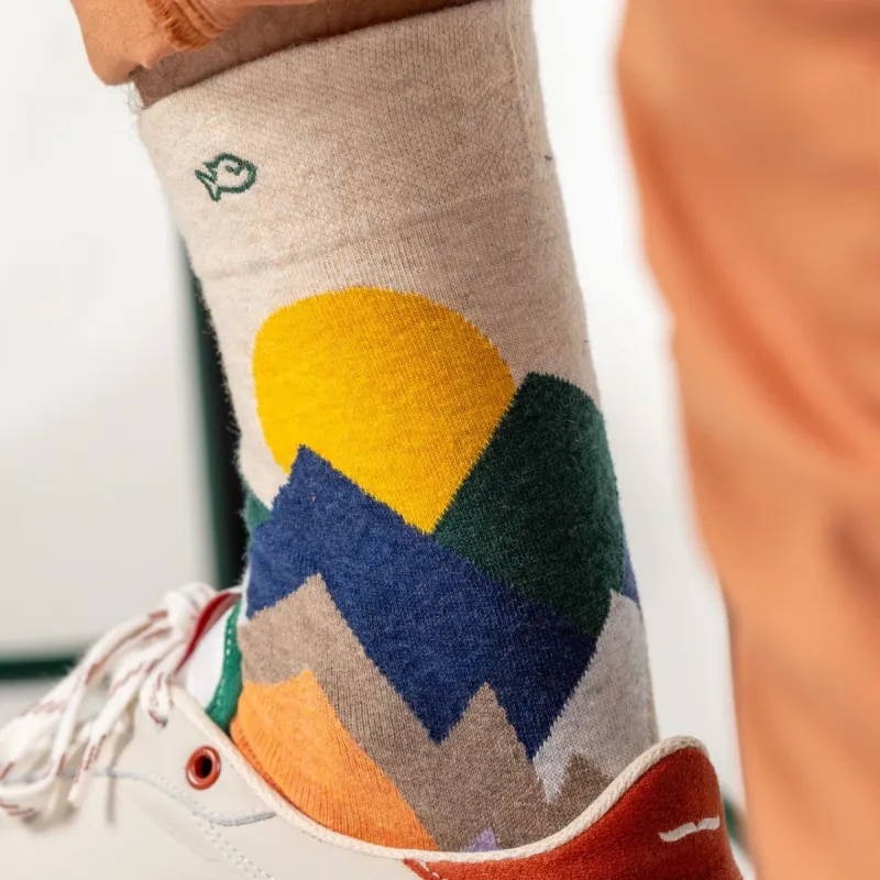 Chaussettes en coton peigné À motifs - Palccoyo sold by Billybelt