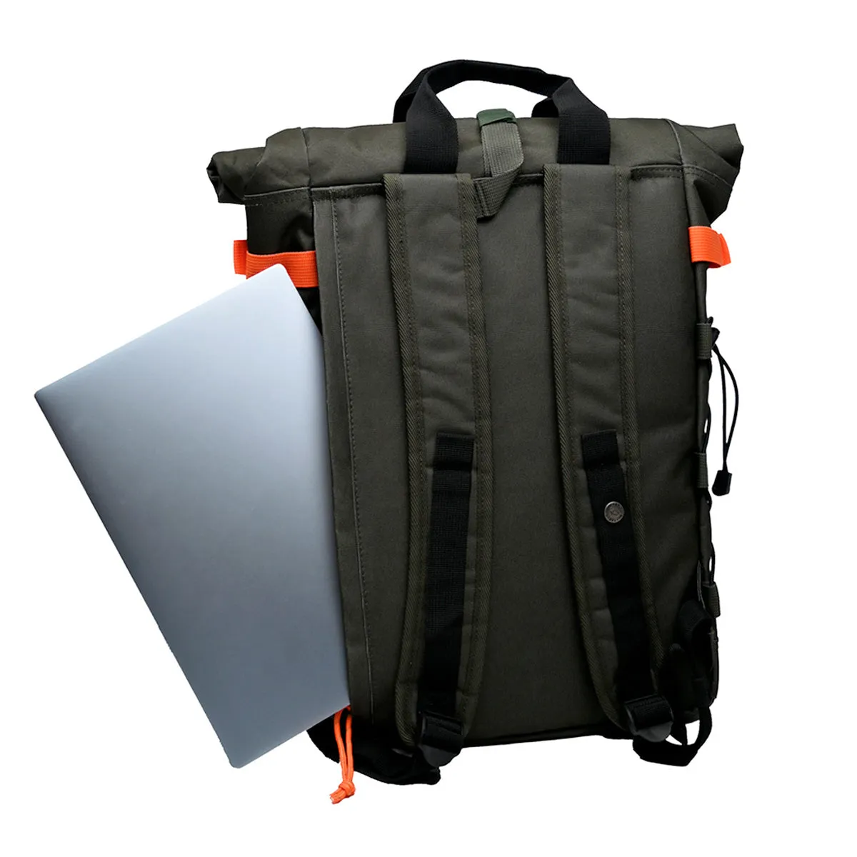 Sac à dos 100% polyester recyclé Roll-top - Kaki sold by Billybelt product image thumbnail 3