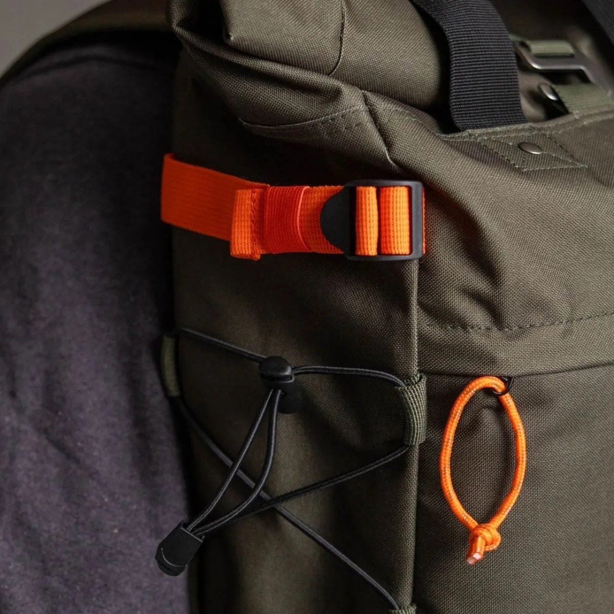 Sac à dos 100% polyester recyclé Roll-top - Kaki sold by Billybelt product image thumbnail 4