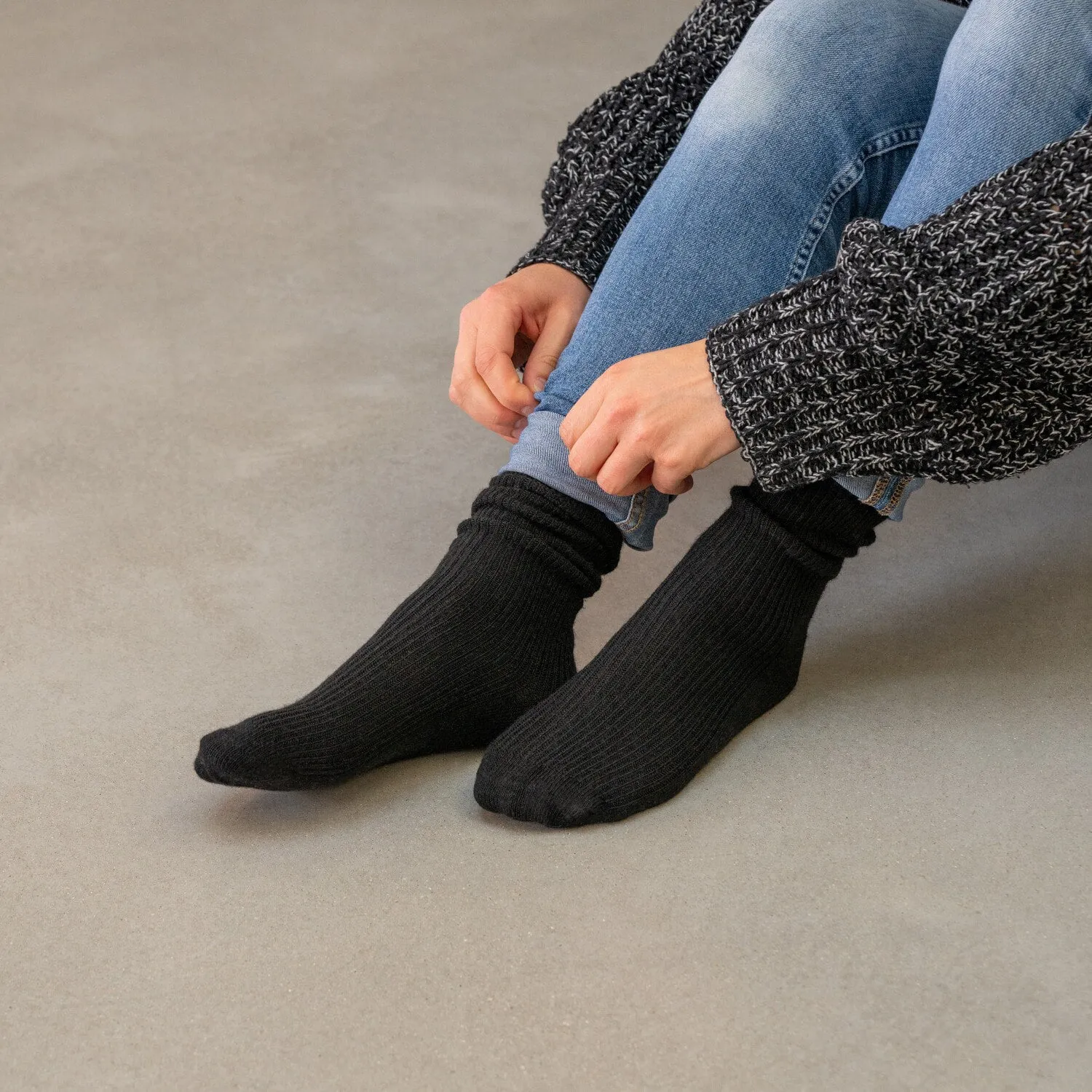Chaussettes en laine avec angora - Noir sold by Billybelt product image thumbnail 3
