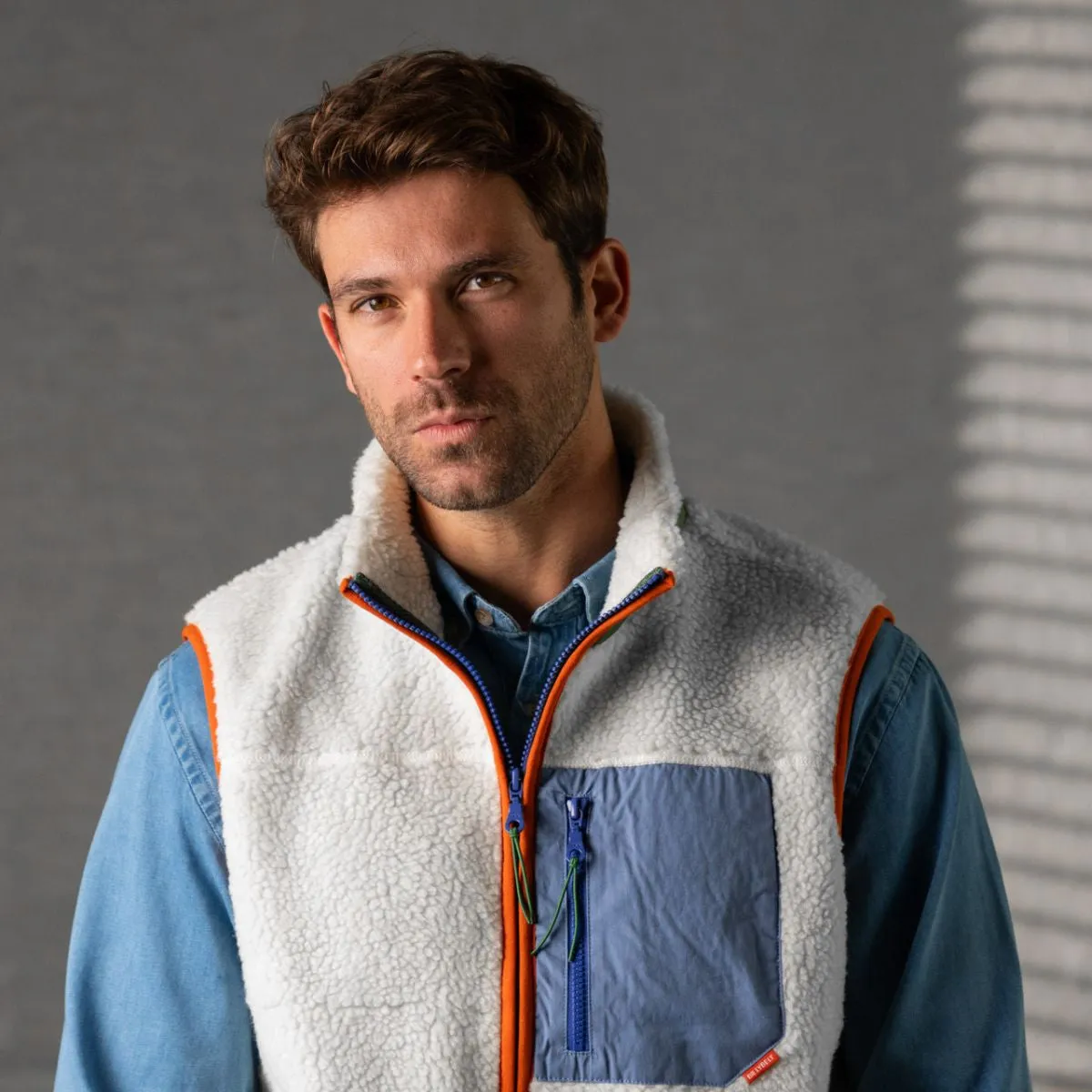 Sherpa mixte zippée sans manches Ivoire sold by Billybelt product image thumbnail 3