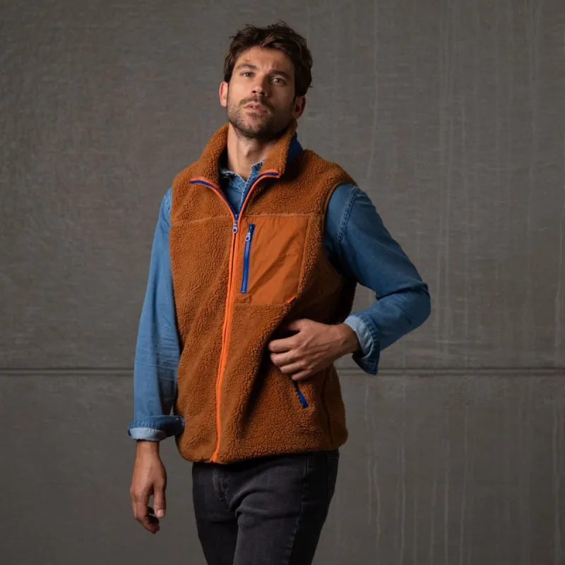 Sherpa mixte zippée sans manches Camel sold by Billybelt