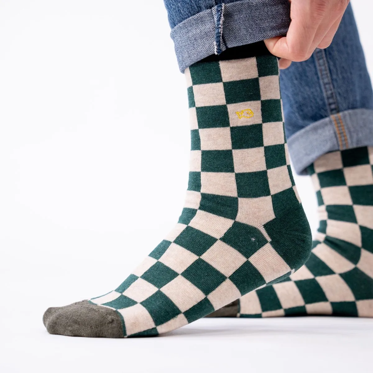 Chaussettes en coton peigné à carreaux - Tourist trophy sold by Billybelt product image thumbnail 4