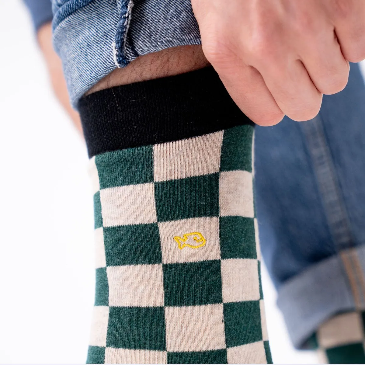 Chaussettes en coton peigné à carreaux - Tourist trophy sold by Billybelt product image thumbnail 3