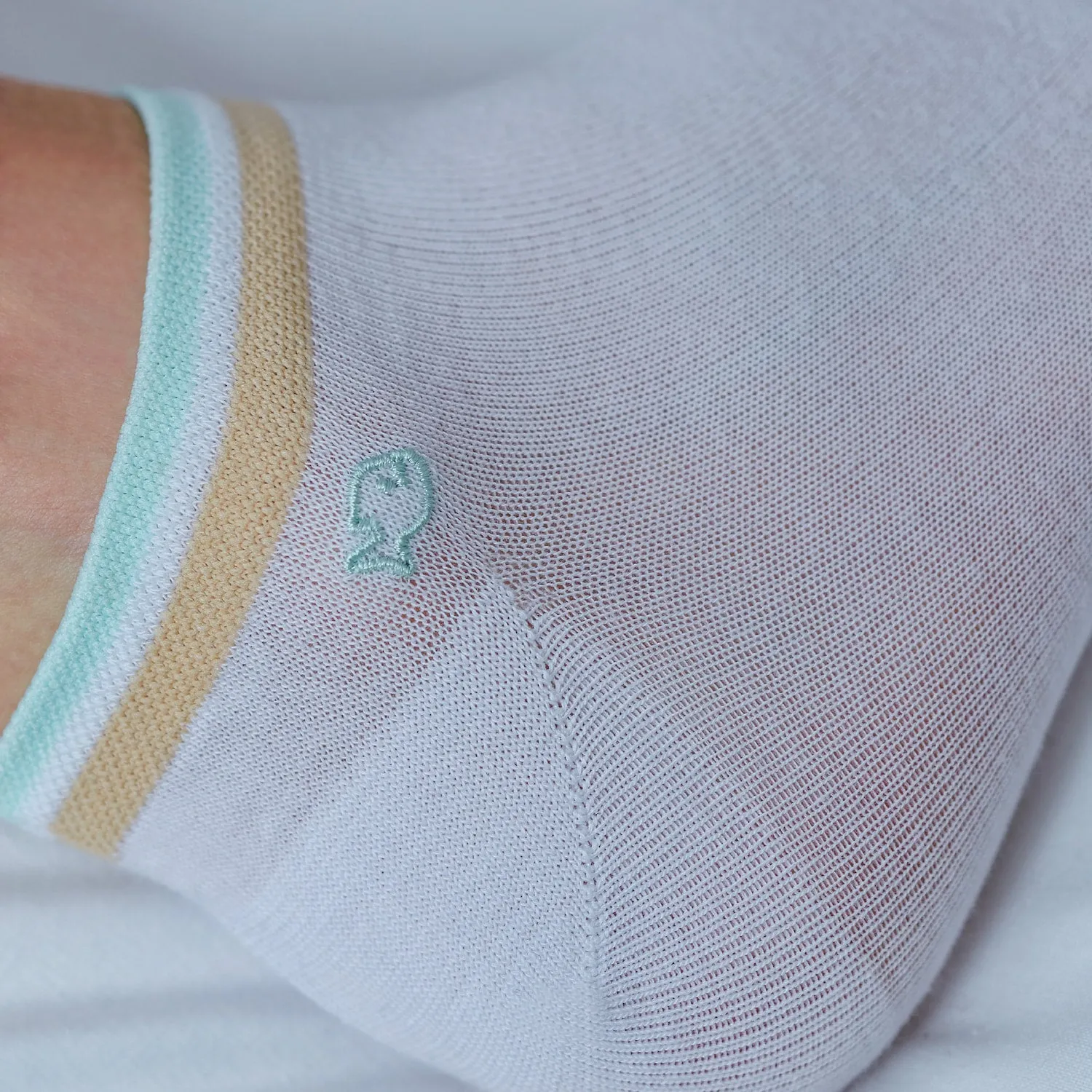 Socquettes en coton peigné Unies - Vert et beige sold by Billybelt product image thumbnail 3